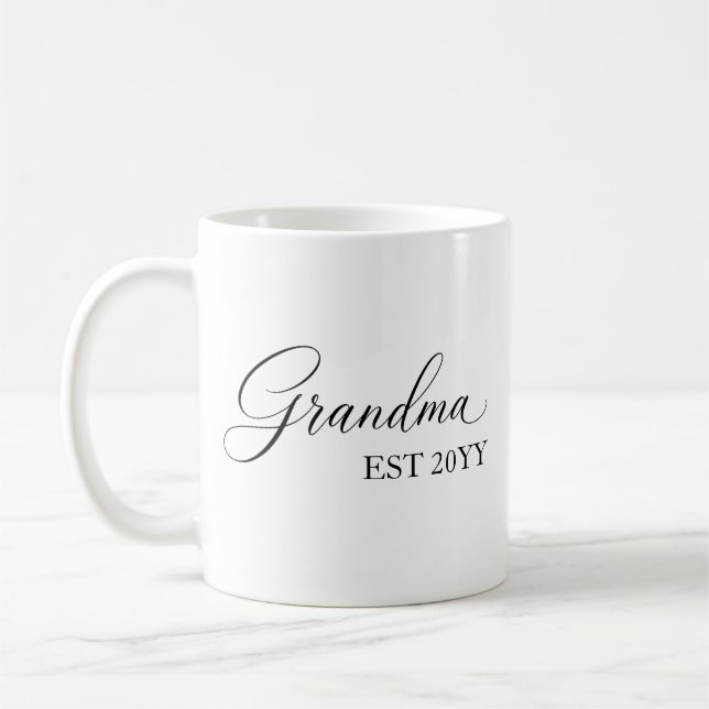 Mormor Grundad [År] – Personlig  Kaffemugg (Vänster)