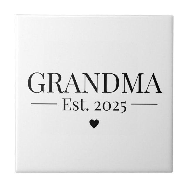 Mormor Grundade 2025 Kakelplatta (Framsidan)