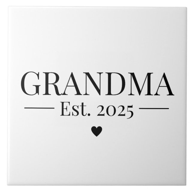 Mormor Grundade 2025 Kakelplatta (Framsidan)