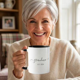 Mormor Grundade Manus Skräddarsy År Mugg