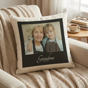 Mormor Grundat Foto Present Kudde