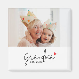 Mormor Grundat Foto Present Magnet