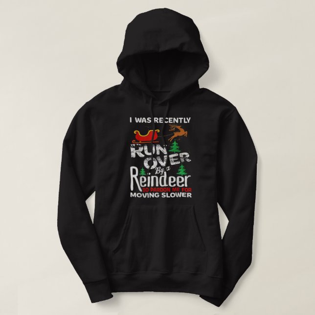 Mormor Har Springa över av en renjul så Pa Hoodie (Design framsida)