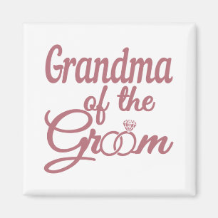Mormor i familjen Groom Bröllop matchande Magnet