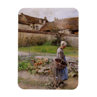 Mormor i hennes oktober Garden Magnet