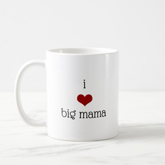 mormor I kärlek, stort mamma hjärta Kaffemugg (Vänster)
