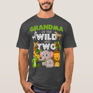 Mormor i Vilden Two Zoo Birthday Safari T Shirt