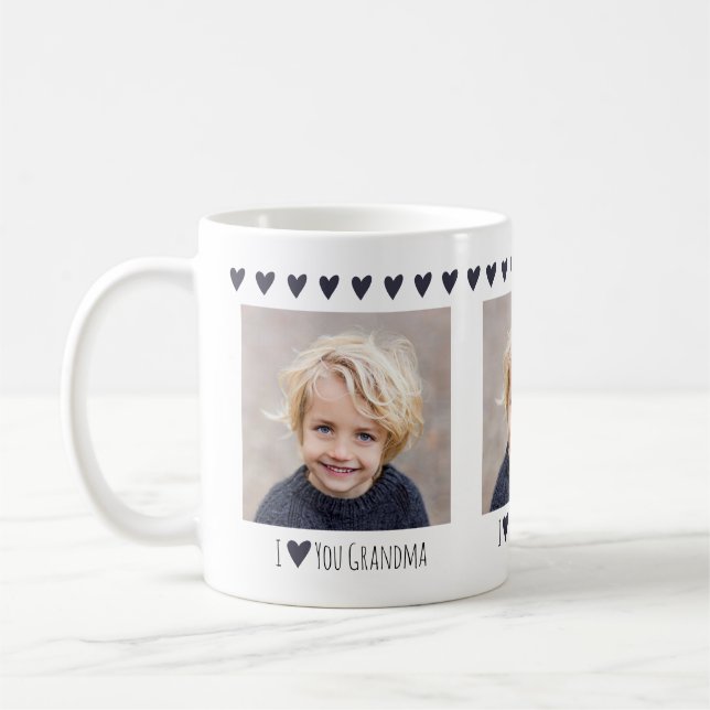 Mormor jag älskar dig elegant enkel kaffemugg (Vänster)