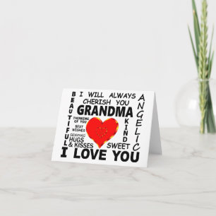 Mormor jag älskar dig kort