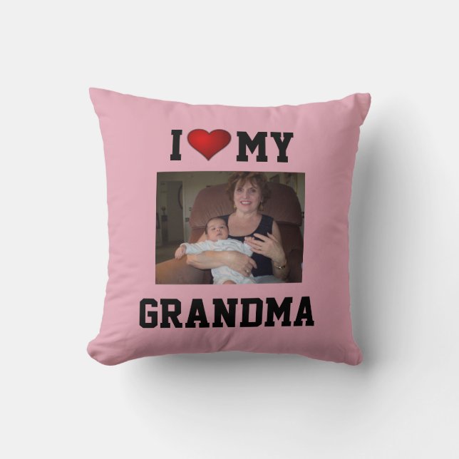 Mormor: JAG ÄLSKAR MIN MORMOR Kudde (Framsida)