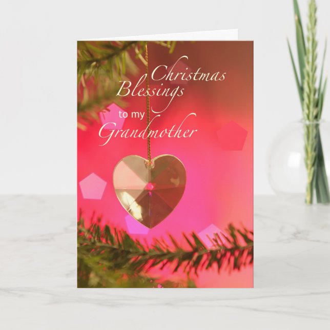 Mormor jul Heart på Träd Simple Joys Helgkort (Framsida)