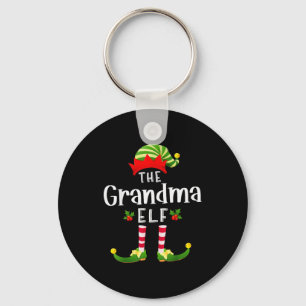 Mormor jul tomte matchande pyjamas jul fest nyckelring