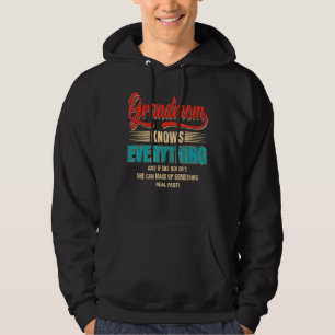 Mormor känner till allt Women Mors dag Vint Hoodie