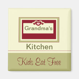 MORMOR KITCHEN/KIDS ÄTER DEN FRIA MAGNETEN MAGNET
