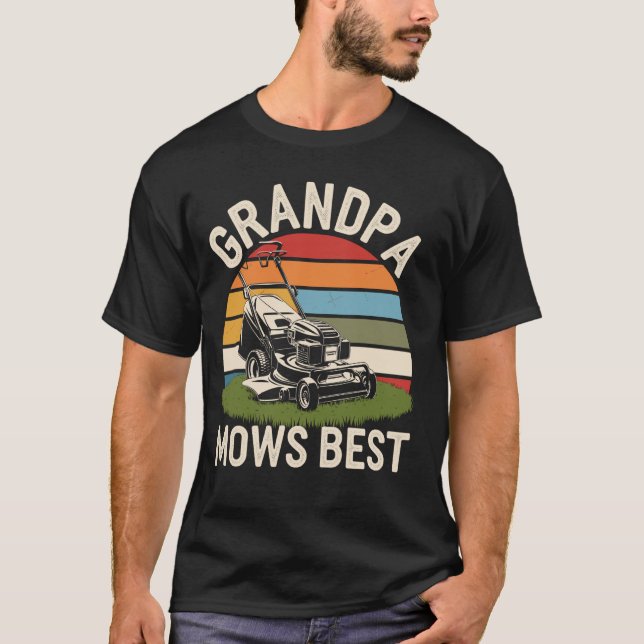Mormor klipper bäst rolig gräsklippning gräsklippa t shirt (Framsida)