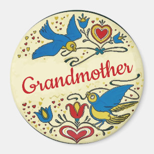 Mormor, lägg till redigera text, magnet