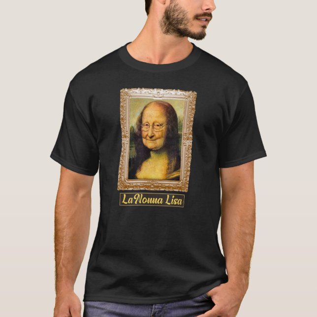 Mormor Lisa Quadro Leonardo T Shirt (Framsida)