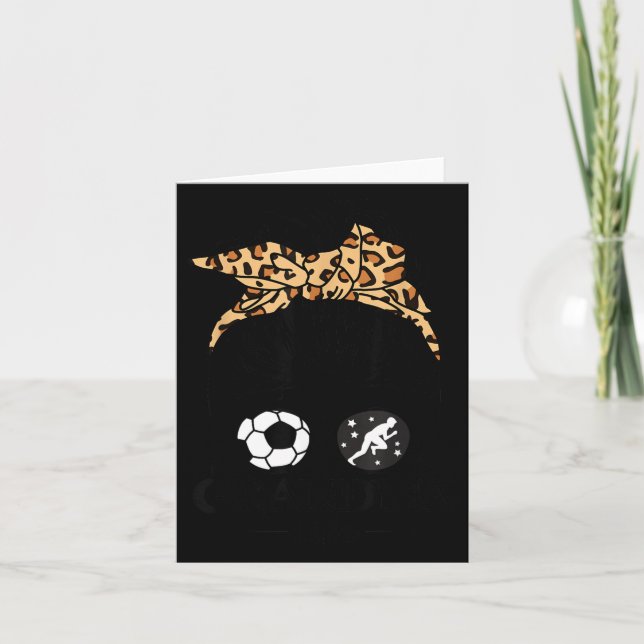 Mormor Liv Hår Rolig Fotboll Friidrott Kort (Framsida)