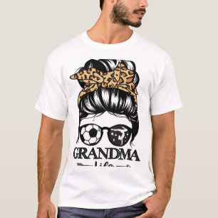 Mormor Liv Rödig Knut Hår Rolig Fotboll Gymnastik T Shirt