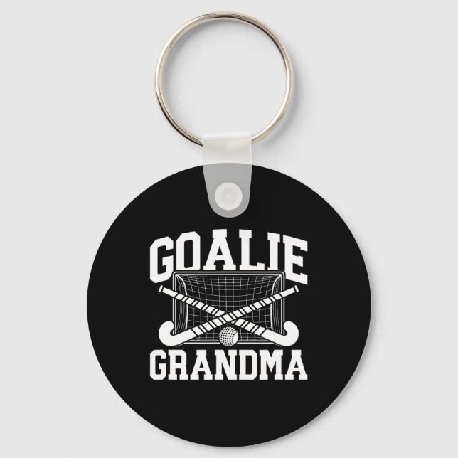 Mormor målvakt i landhockey Mormor landhockeymålva Nyckelring (Framsida)