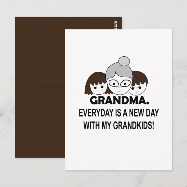 Mormor Mammafina Cute Mormor Vykort (Fram/baksida)