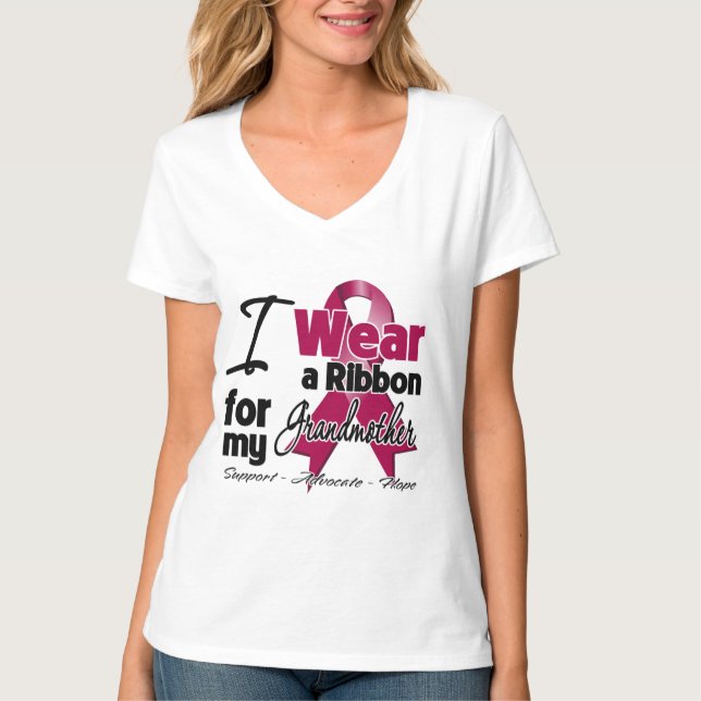 Mormor - Många Myeloma Ribbon T-shirt (Framsida)