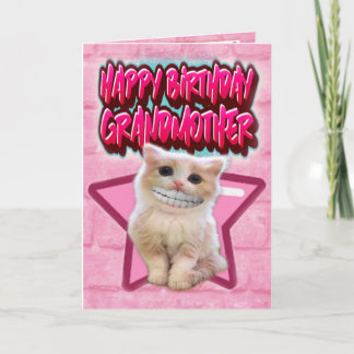 mormor med födelsedagskort kort