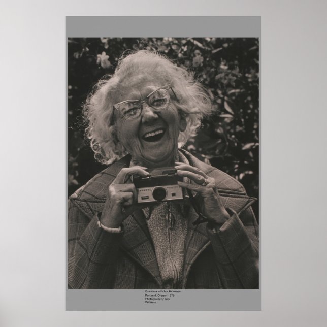 Mormor med hennes Hawkeye Poster (Framsidan)