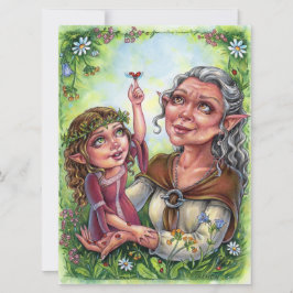 Mormor med mordotter Art Card Elves