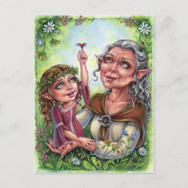Mormor med mordotter Postcard Elves Vykort