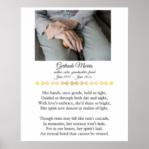Mormor Memorial-Dikt med foto Poster
