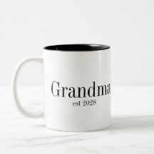 Mormor Modern Svart och Vitt Anpassat