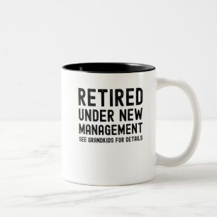 mormor morfar pension far mors dag Två-Tonad mugg