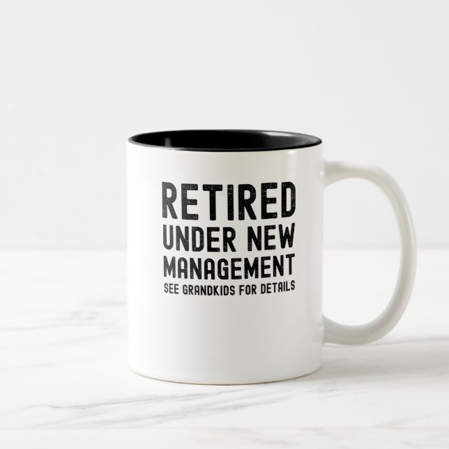 mormor morfar pension far mors dag Två-Tonad mugg (Höger)