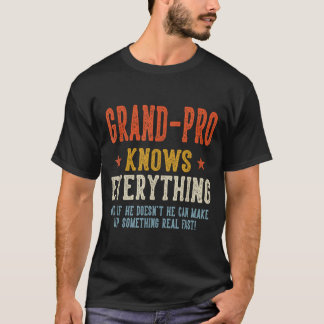 Mormor/morfar vet allt fars dag retro t shirt