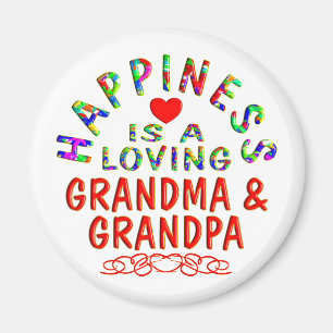 Mormor- & morfarlycka magnet