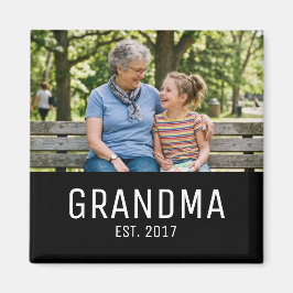 Mormor/mormor etablerade fotogåva magnet
