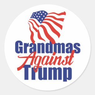 Mormor mot Trump Politik Runt Klistermärke