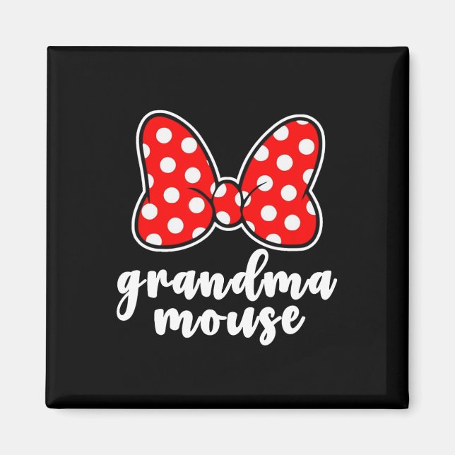 Mormor Mouse Family Vacation - Funny Grandma Mous Magnet (Framsidan)