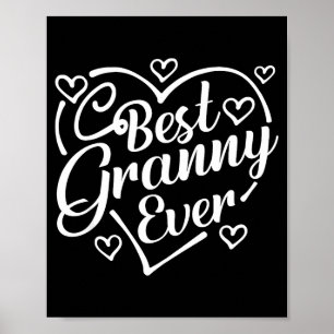 Mormor någonsin t-shirt rolig hjärtform mors dag  poster