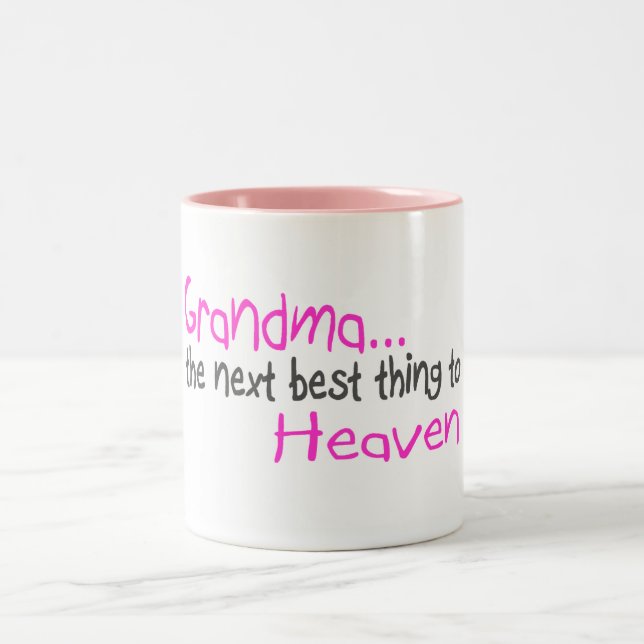 Mormor nästa bäst sak till himmel Två-Tonad mugg (Center)