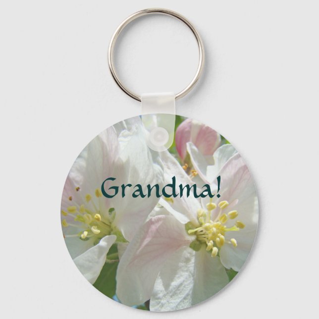 Mormor! Nyckelring Äppelblom (Framsida)