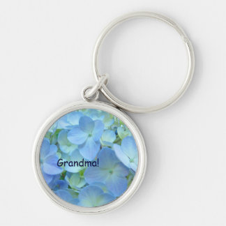 Mormor! Nyckelring Blå Hortensia Blommor