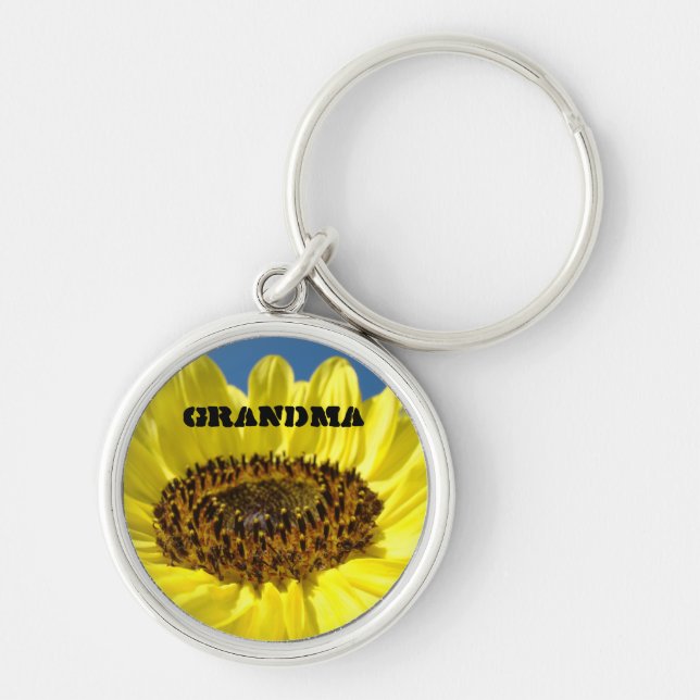 Mormor nyckelringar Gula solrosor nyckelringar (Framsidan)