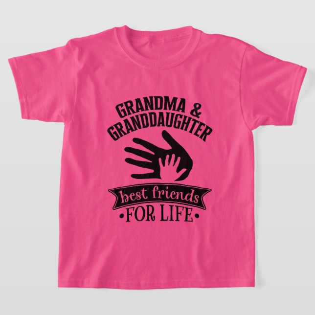 Mormor och barnbarn bästa vänner  t shirt (Laydown)