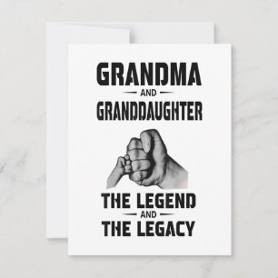 Mormor Och Barnbarn Legend Och  Arv Inbjudningar