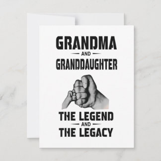 Mormor Och Barnbarn Legend Och  Arv Inbjudningar