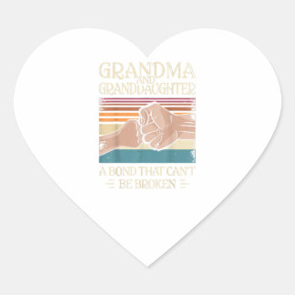 Mormor och mordotter hjärtformat klistermärke