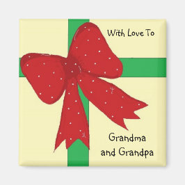 Mormor och morfar Bow Magnet