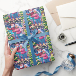 Mormor och morfar Decorera Julgran Presentpapper